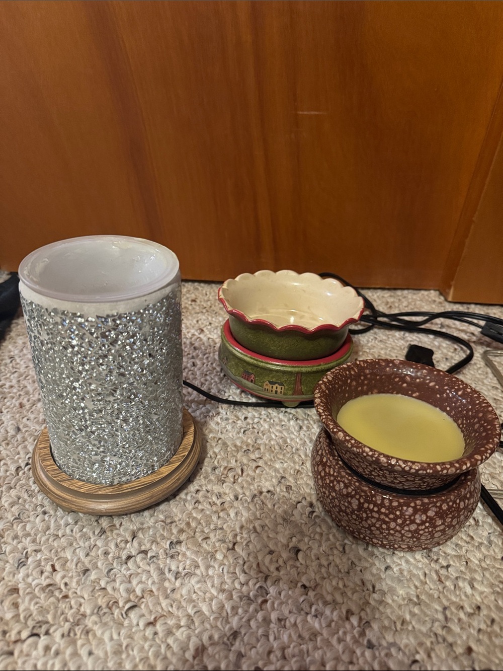 Glitter Silver Electric Wax Warmer - Home Accents